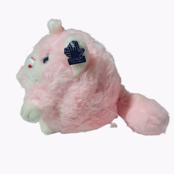 Vintage Applause Diane Pink Cat 9 inch Plush Chubby Kitty Stuffed Animal Toy - Picture 5 of 12